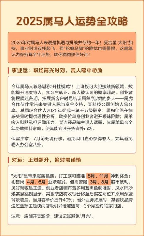 2025年属马人运势与财运全解析-安卜居
