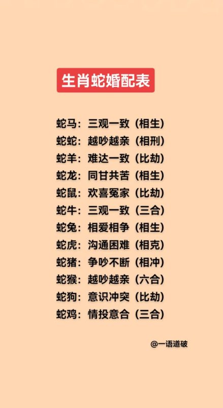属蛇与哪些生肖相冲-安卜居