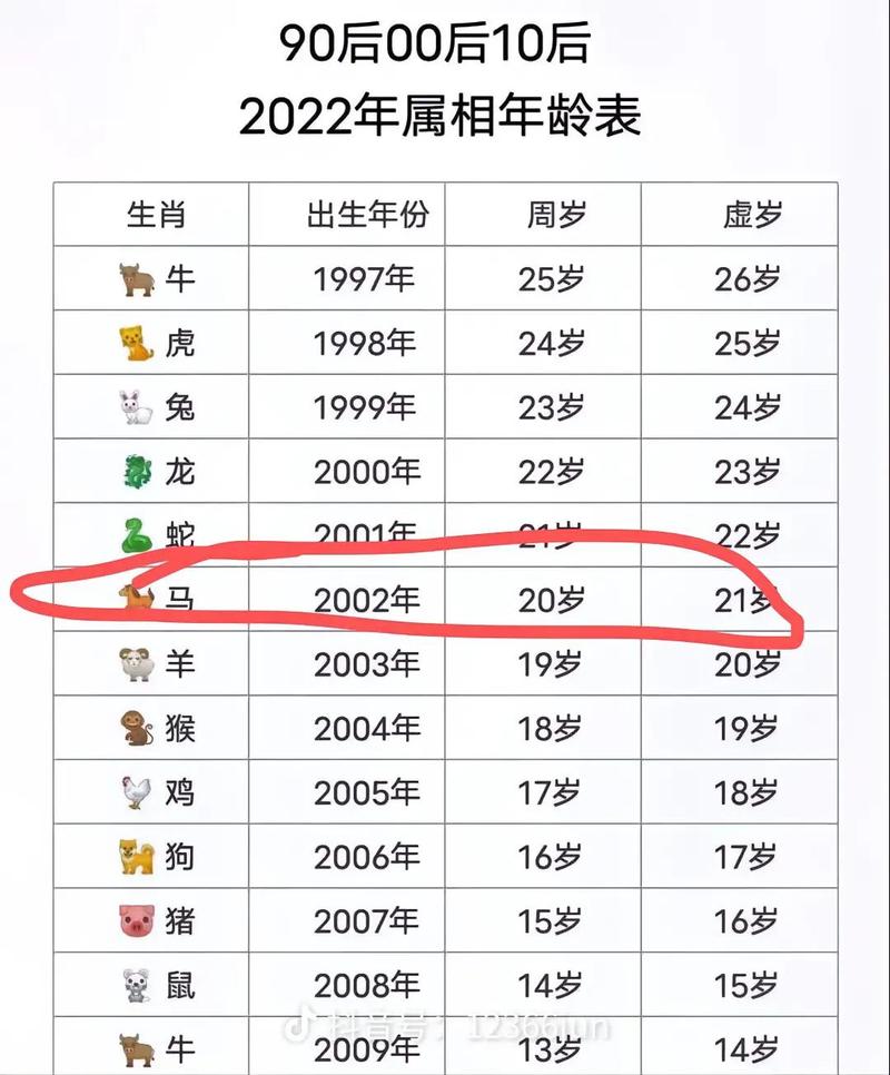 图片[1]-属马人出生年份对照表