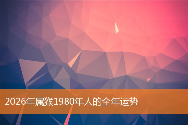 1980年属猴人2026全年运势解析