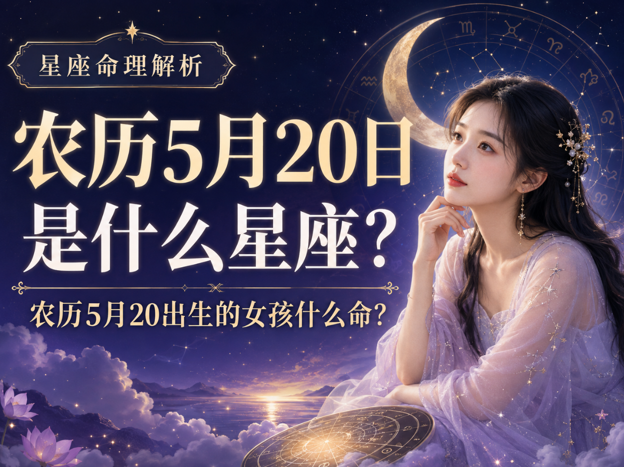农历5月20日是什么星座？农历5月20出生的女孩什么命？-安卜居