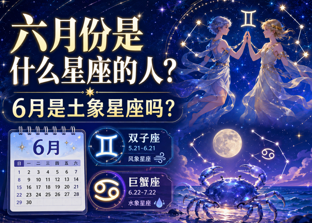 六月份是什么星座的人？6月是土象星座吗？-安卜居