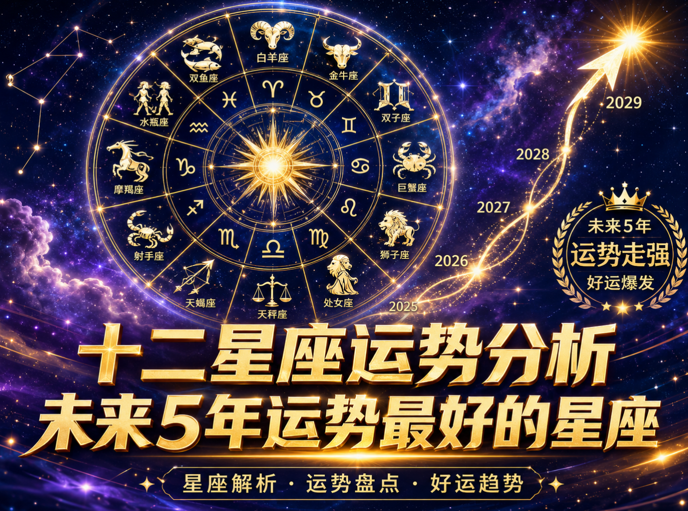 十二星座运势分析？未来5年运势最好的星座？-安卜居