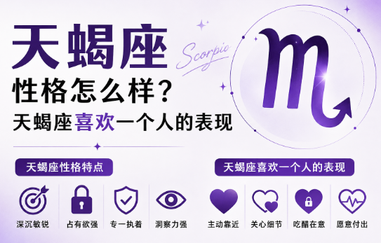 天蝎座性格怎么样？天蝎座喜欢一个人的表现-安卜居
