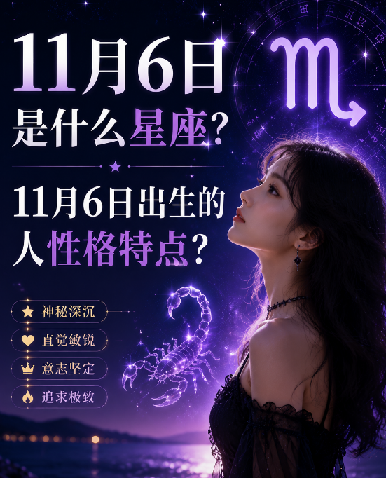 11月6日是什么星座？11月6日出生的人性格特点？-安卜居