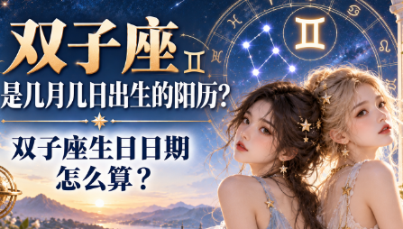 双子座是几月几日出生的阳历？双子座生日日期怎么算？-安卜居